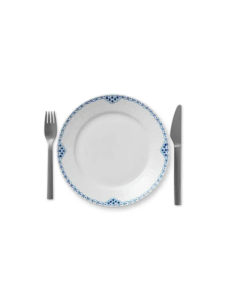 Blå Mega Riflet, tallerken 22 cm mønster 2<Royal Copenhagen Clearance