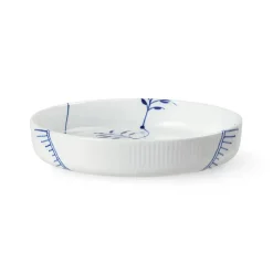 Blå Mega Riflet, rundt ovnfast fad 27 cm<Royal Copenhagen Hot