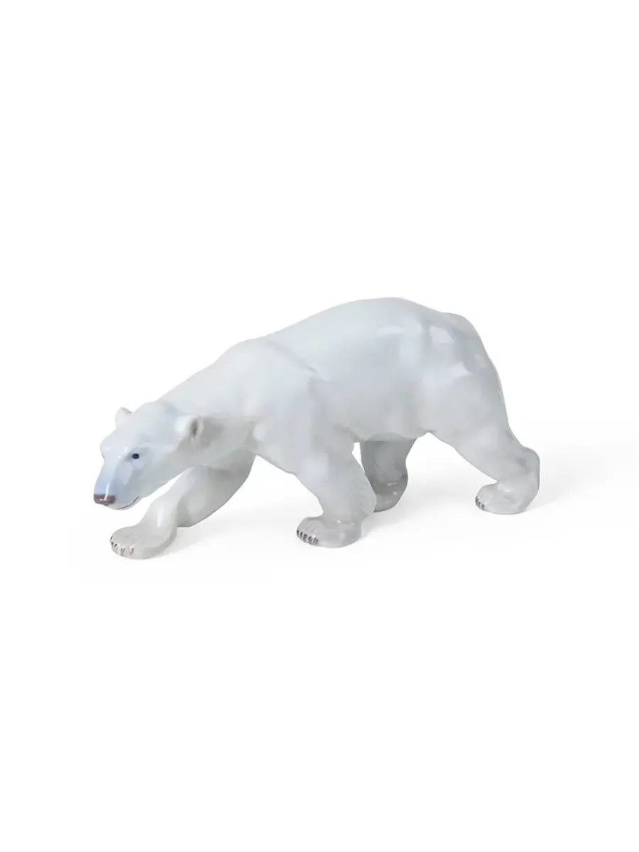 Figurine Isbjørn, gående 14 cm<Royal Copenhagen Outlet