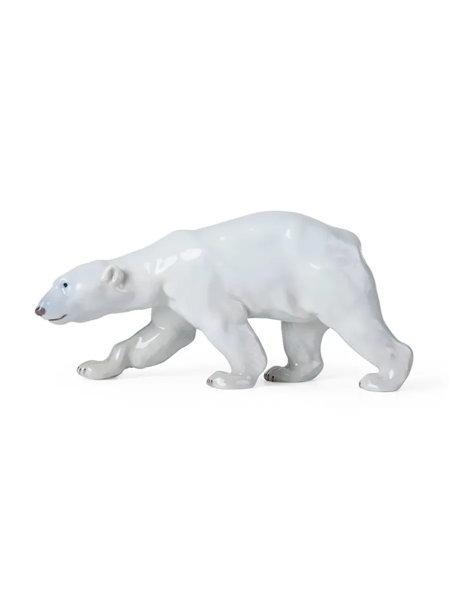 Figurine Isbjørn, gående 14 cm<Royal Copenhagen Outlet