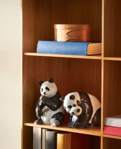 Figurine Panda, spisende 18 cm<Royal Copenhagen Hot