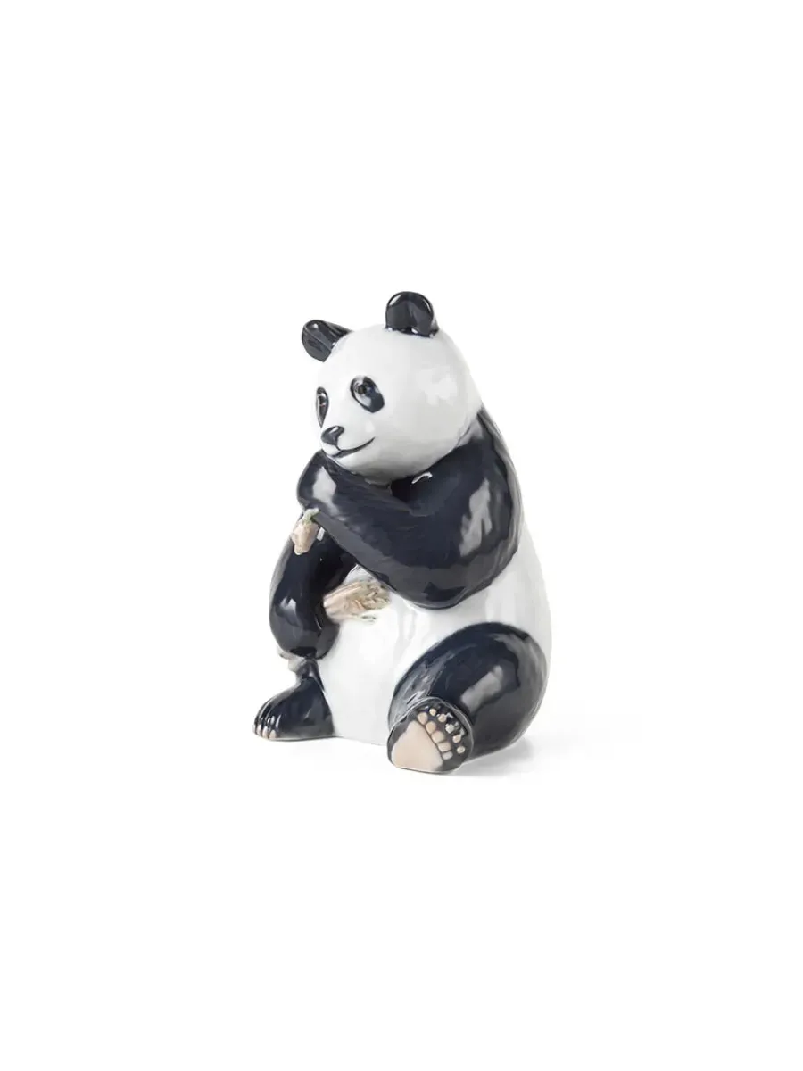 Figurine Panda, spisende 18 cm<Royal Copenhagen Hot