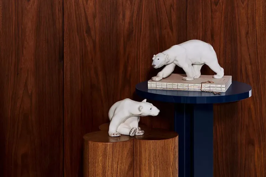 Figurine Panda, spisende 18 cm<Royal Copenhagen Hot