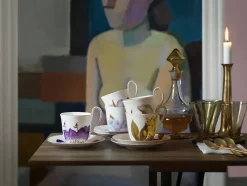 Flora højhankskop med underkop, Tulipan<Royal Copenhagen