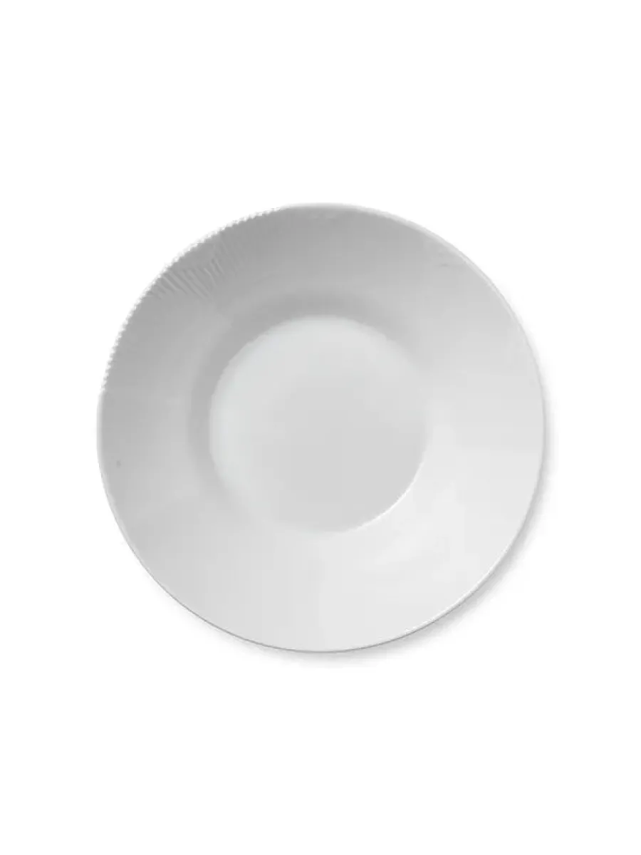 Hvid Elements, dyb tallerken 25 cm<Royal Copenhagen Outlet