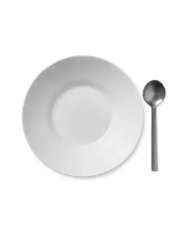 Hvid Elements, dyb tallerken 25 cm<Royal Copenhagen Outlet