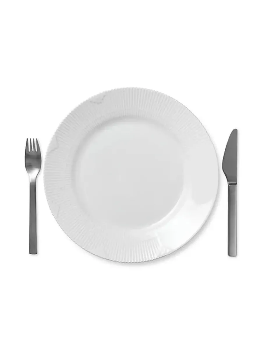 Hvid Elements, tallerken 26 cm<Royal Copenhagen Hot