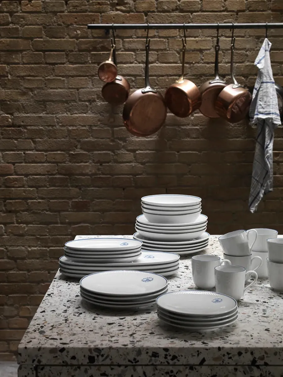 Hvid Elements, tallerken 19 cm<Royal Copenhagen Sale