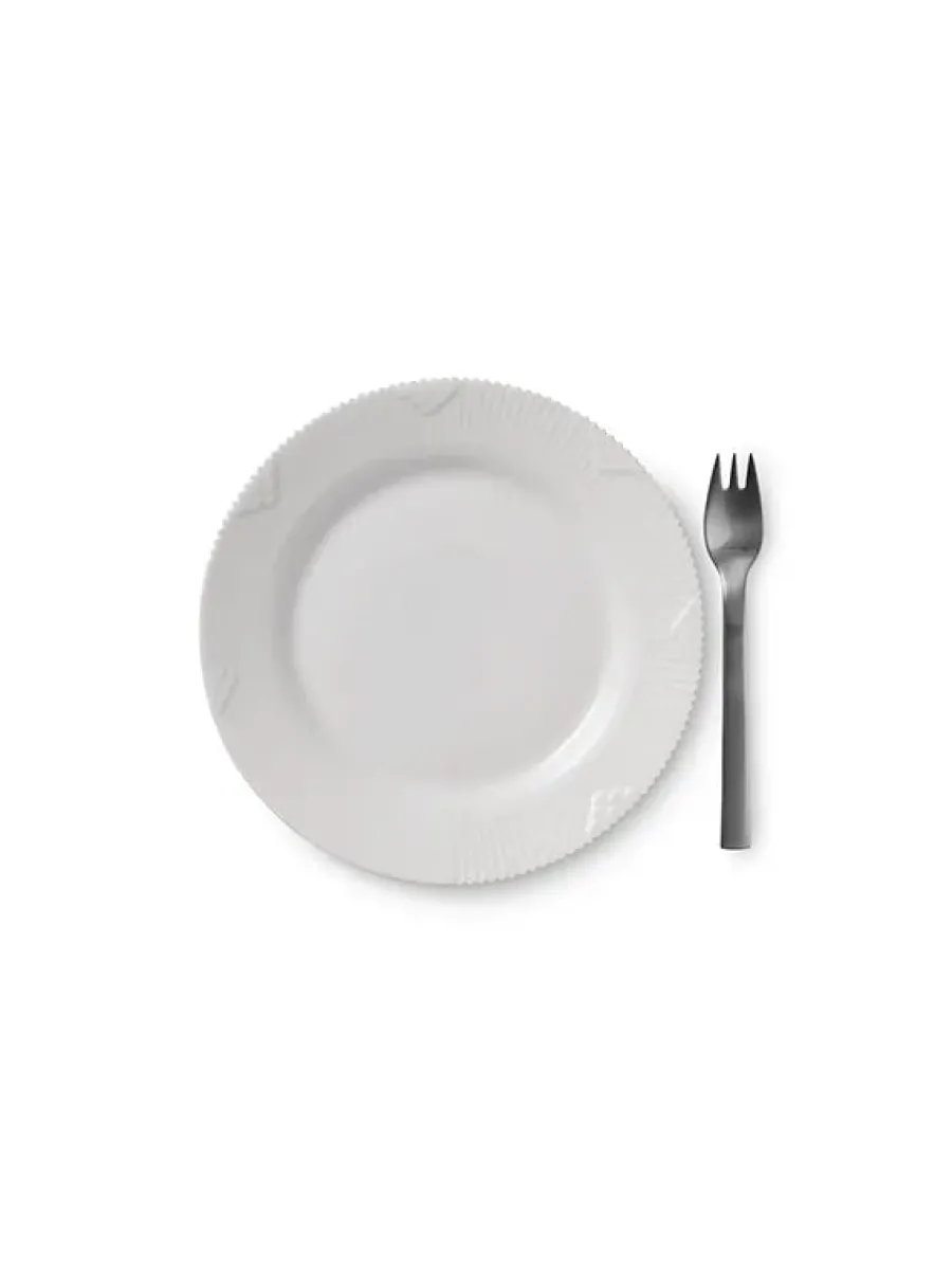 Hvid Elements, tallerken 19 cm<Royal Copenhagen Sale