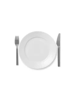 Hvid Elements, tallerken 22 cm<Royal Copenhagen Hot