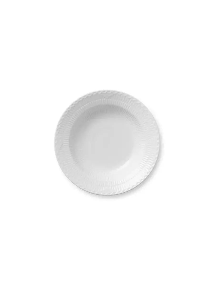 Hvid Halvblonde, dyb tallerken 21 cm<Royal Copenhagen Sale