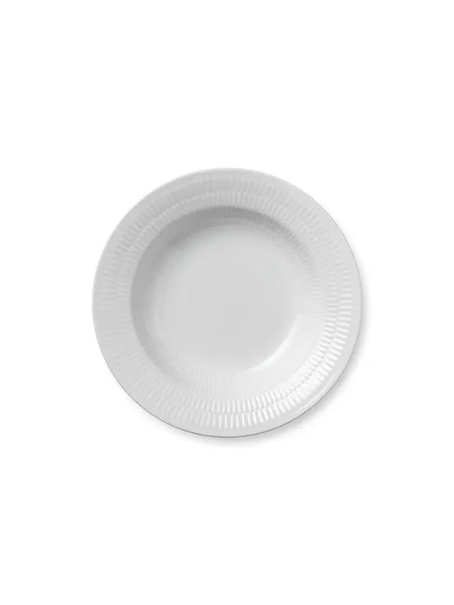 Hvid Halvblonde, dyb tallerken 21 cm<Royal Copenhagen Sale