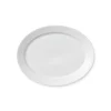 Hvid Riflet, oval tallerken 34 cm<Royal Copenhagen Online