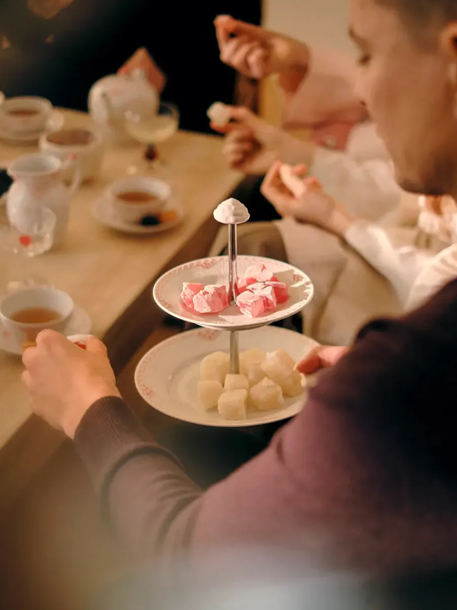 Hvid Riflet, étagére 3 lag<Royal Copenhagen Hot