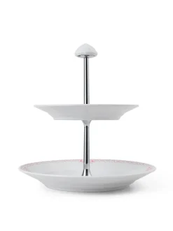 Hvid Riflet, étagére 3 lag<Royal Copenhagen Hot