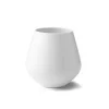 Hvid Riflet, stor vase 20,5 cm<Royal Copenhagen New