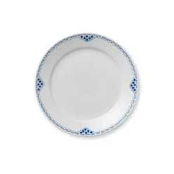 Hvid Riflet, tallerken 25 cm<Royal Copenhagen Discount
