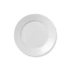 Hvid Riflet, tallerken 22 cm<Royal Copenhagen Hot