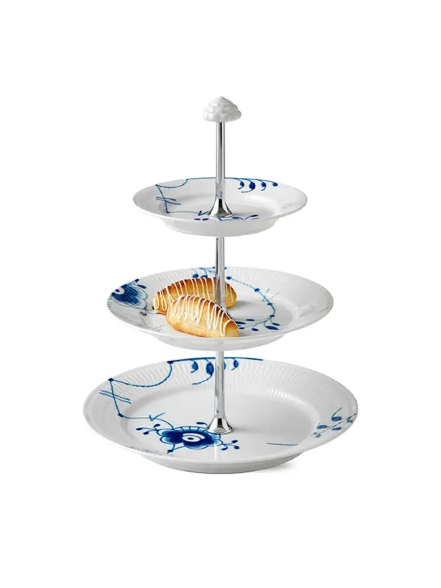 Hvid Riflet, étagére 5 lag<Royal Copenhagen New