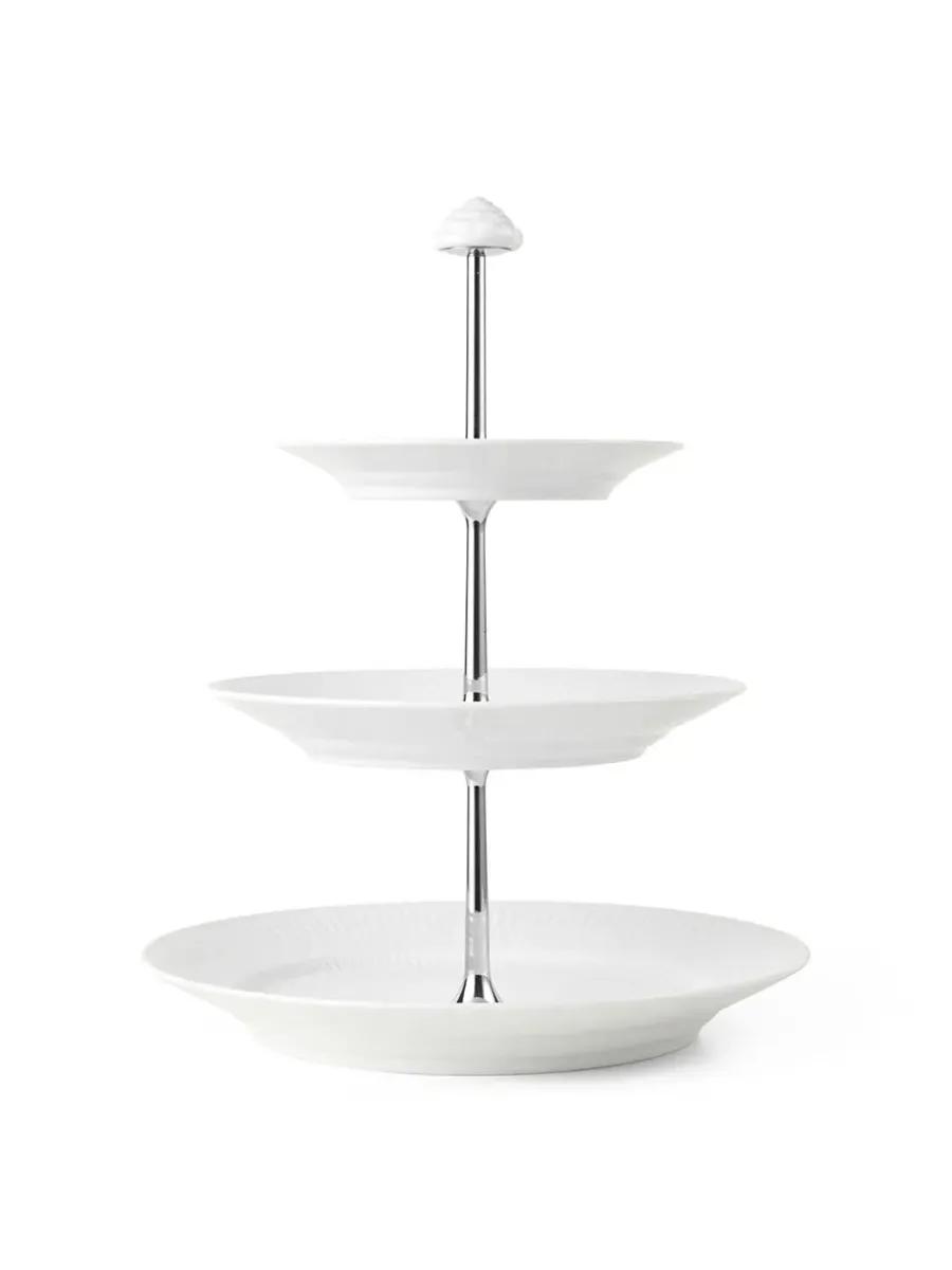 Hvid Riflet, étagére 5 lag<Royal Copenhagen New