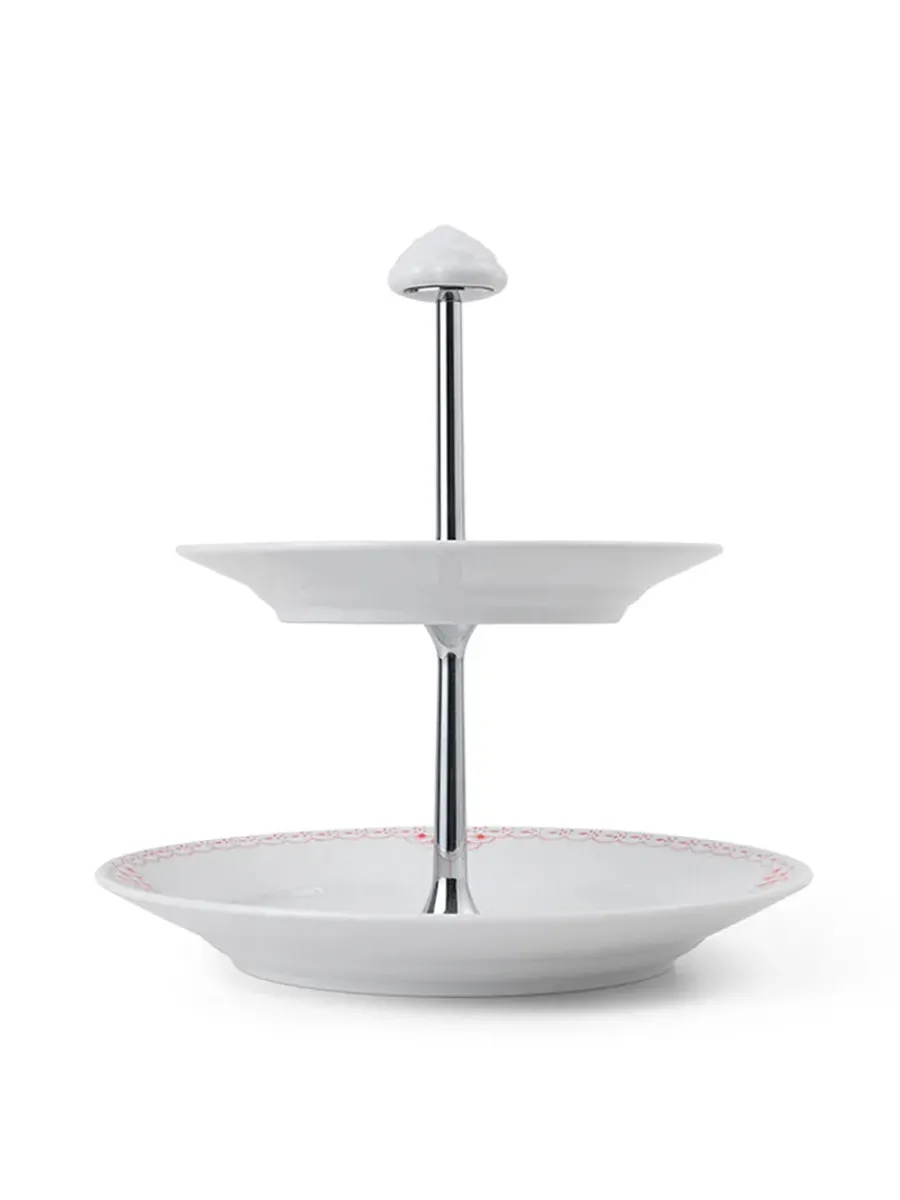 Hvid Riflet, étagére 5 lag<Royal Copenhagen New