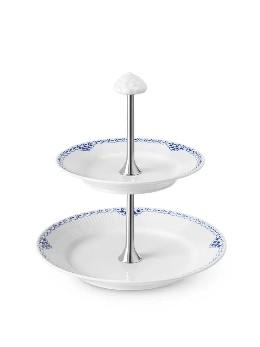 Hvid Riflet, étagére 5 lag<Royal Copenhagen New