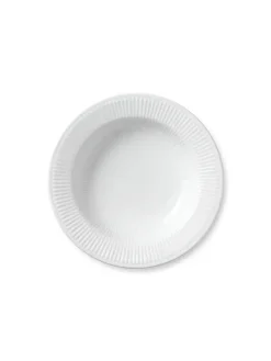 Hvid Riflet, pastatallerken 30 cm<Royal Copenhagen Best