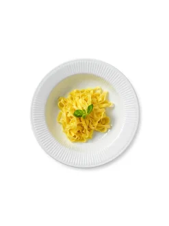 Hvid Riflet, pastatallerken 30 cm<Royal Copenhagen Best