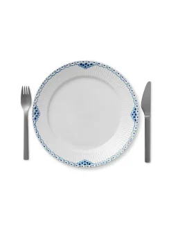 Sort Mega Riflet, tallerken 27 cm<Royal Copenhagen Best