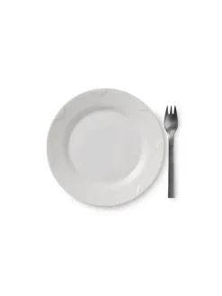 Sort Mega Riflet, tallerken 19 cm<Royal Copenhagen