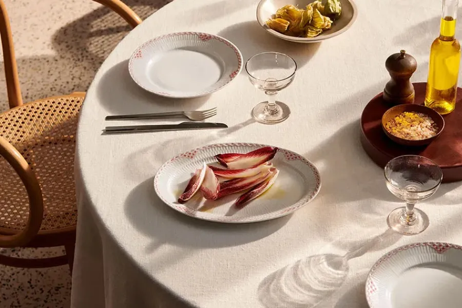 Sort Mega Riflet, oval tallerken 28 cm<Royal Copenhagen Sale