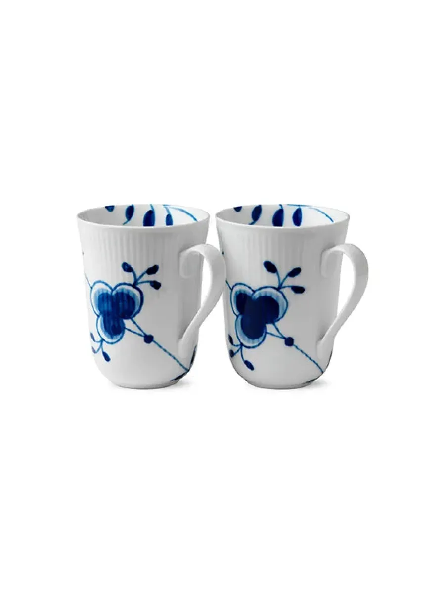 Sort Mega Riflet, 2-pak krus 33 cl<Royal Copenhagen