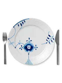 Sort Mega Riflet, tallerken 27 cm<Royal Copenhagen New