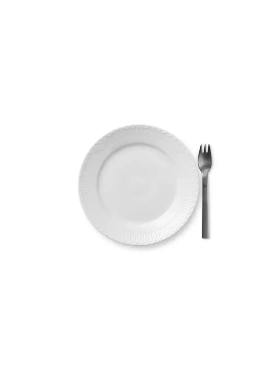 Sort Mega Riflet, tallerken 19 cm mønster 6<Royal Copenhagen Sale