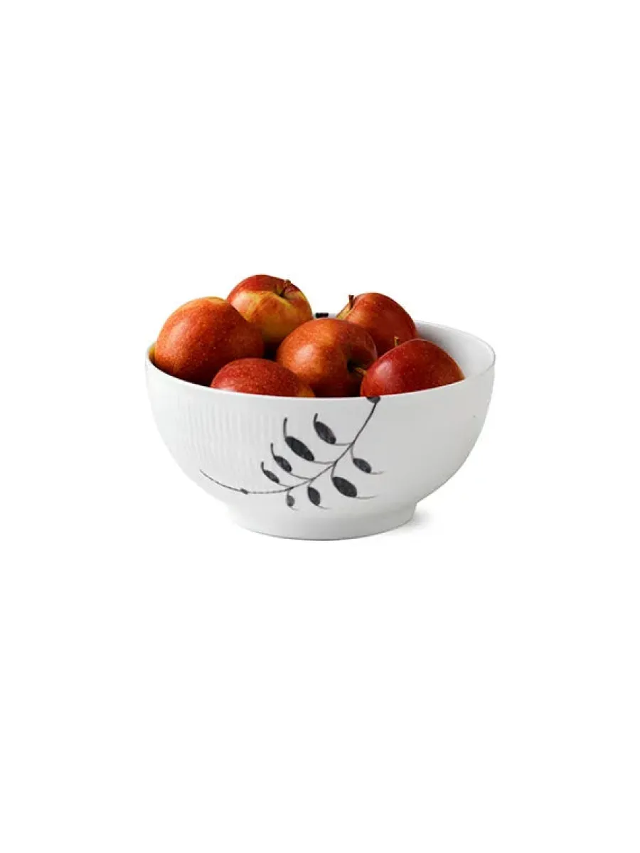 Sort Mega Riflet, skål 24 cm<Royal Copenhagen Best