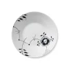 Sort Mega Riflet, dyb tallerken 24 cm<Royal Copenhagen Hot