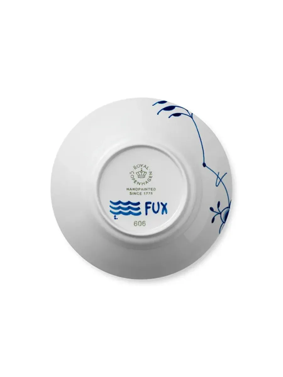 Sort Mega Riflet, dyb tallerken 24 cm<Royal Copenhagen Hot