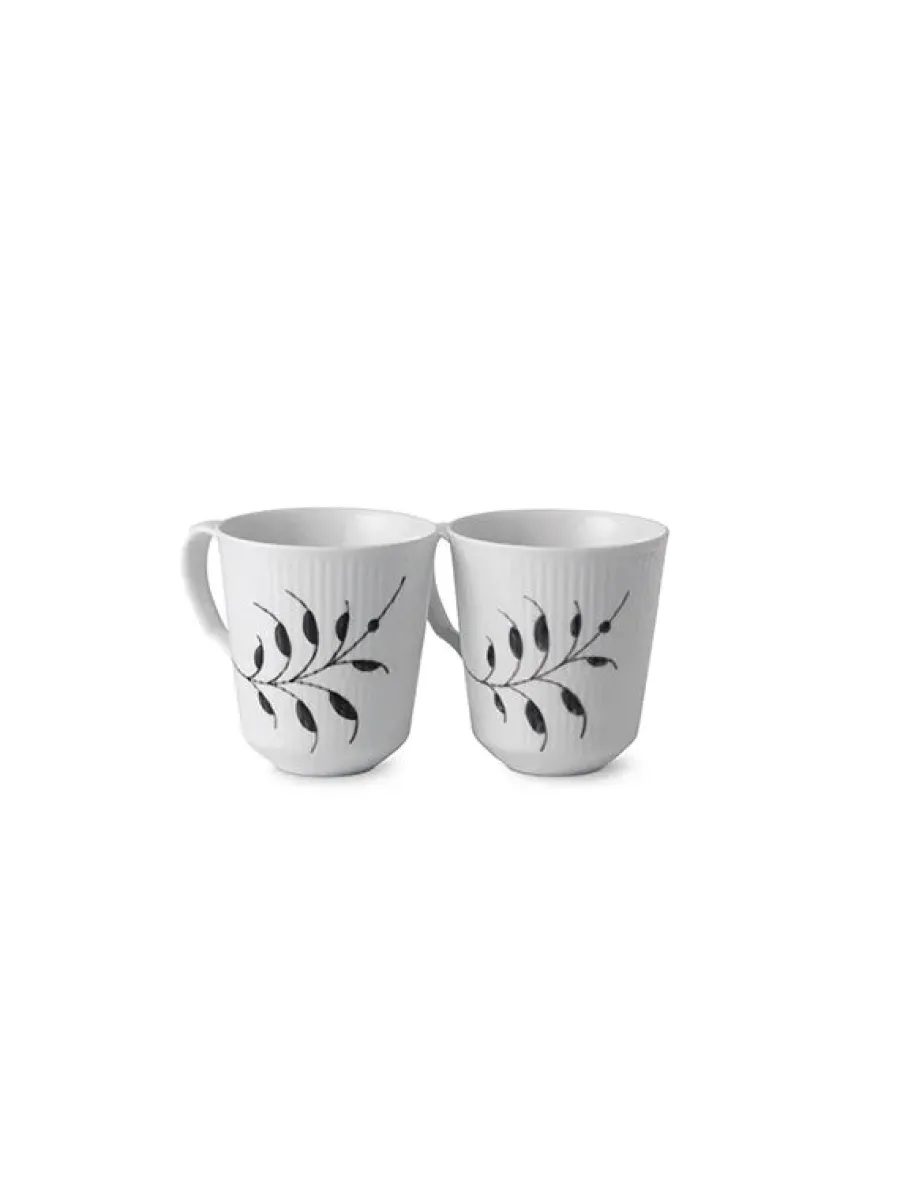 Sort Mega Riflet, 2-pak krus 37 cl<Royal Copenhagen Hot