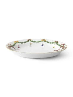 Stjerne Riflet Jul Fad ovalt, 34 cm<Royal Copenhagen Hot