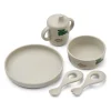 Ryle Printed Tableware Set, Dinosaurs/Mist fra<Liewood Discount