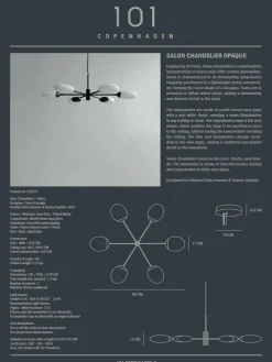 Salon Chandelier, opaque fra<101 Copenhagen Clearance