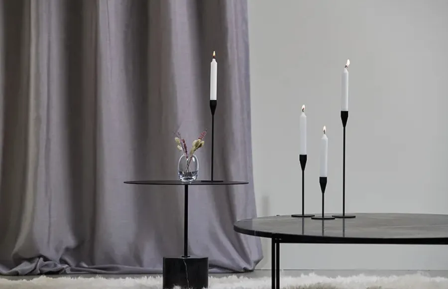 Saturn Lysestage, sort fra<Piet Hein Clearance