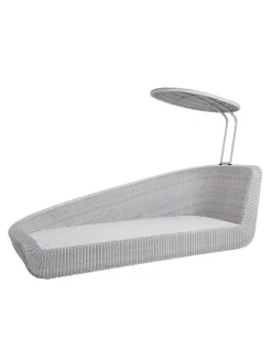 Savannah Daybed, højre i hvid/grå fra<Cane-line Hot