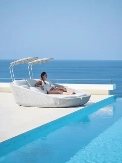 Savannah Daybed, højre i hvid/grå fra<Cane-line Hot