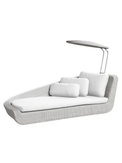 Savannah Daybed, højre i hvid/grå fra<Cane-line Hot