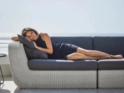 Savannah 2-pers. Højre Modulsofa, hvid/grå fra<Cane-line Discount