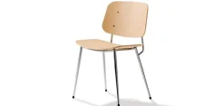 Søborg Stol, stålstel af Børge Mogensen<Fredericia Furniture Outlet