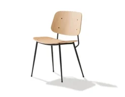Søborg Stol, stålstel af Børge Mogensen<Fredericia Furniture Outlet