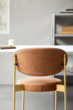 Serie 430 spisestol, messing af Verner Panton<Verpan