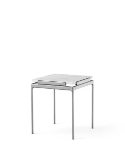 Sett LN11 Sidebord, bianco carrara marble/chrome fra<&Tradition Online